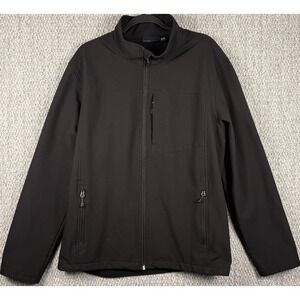 Vintage SwissTech Soft Shell Jacket XL Black Y2K Tactical Full Zip